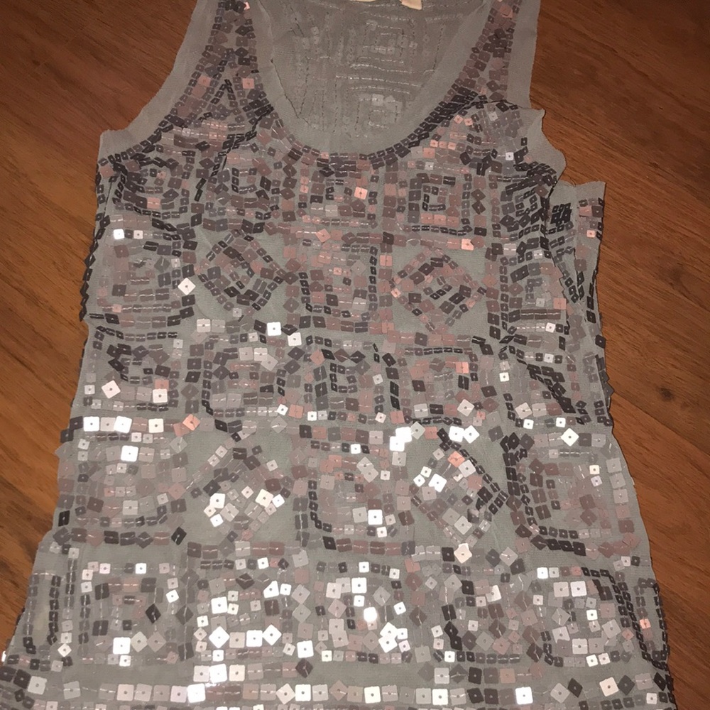 Silver Sequined Top